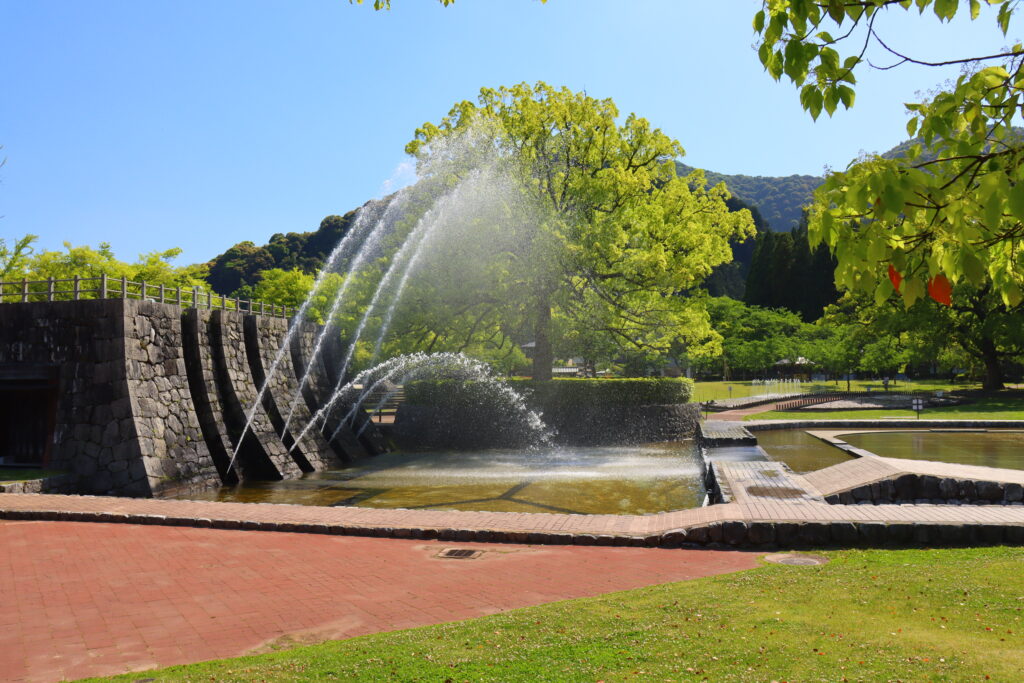 岩国市吉川公園の噴水（山口）