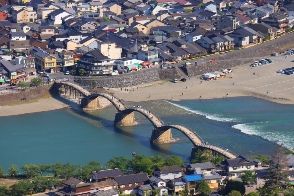 錦帯橋の俯瞰風景（山口）