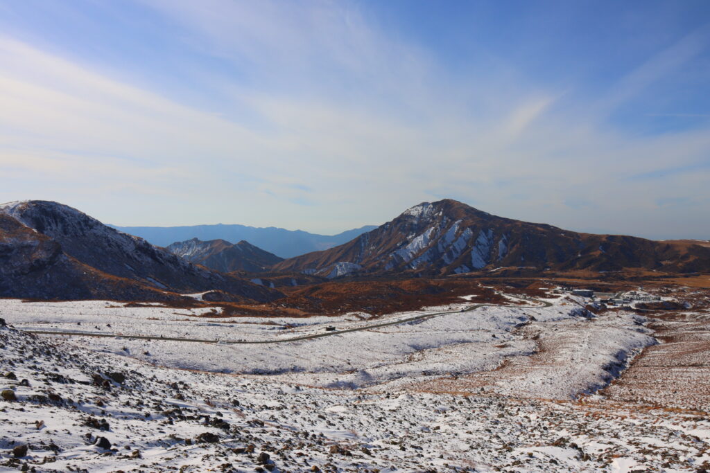 阿蘇の冬景色（熊本）